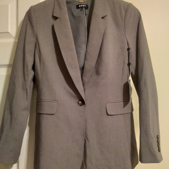 Nwt Gray Dkny Blazer sz 6 - Picture 1 of 2
